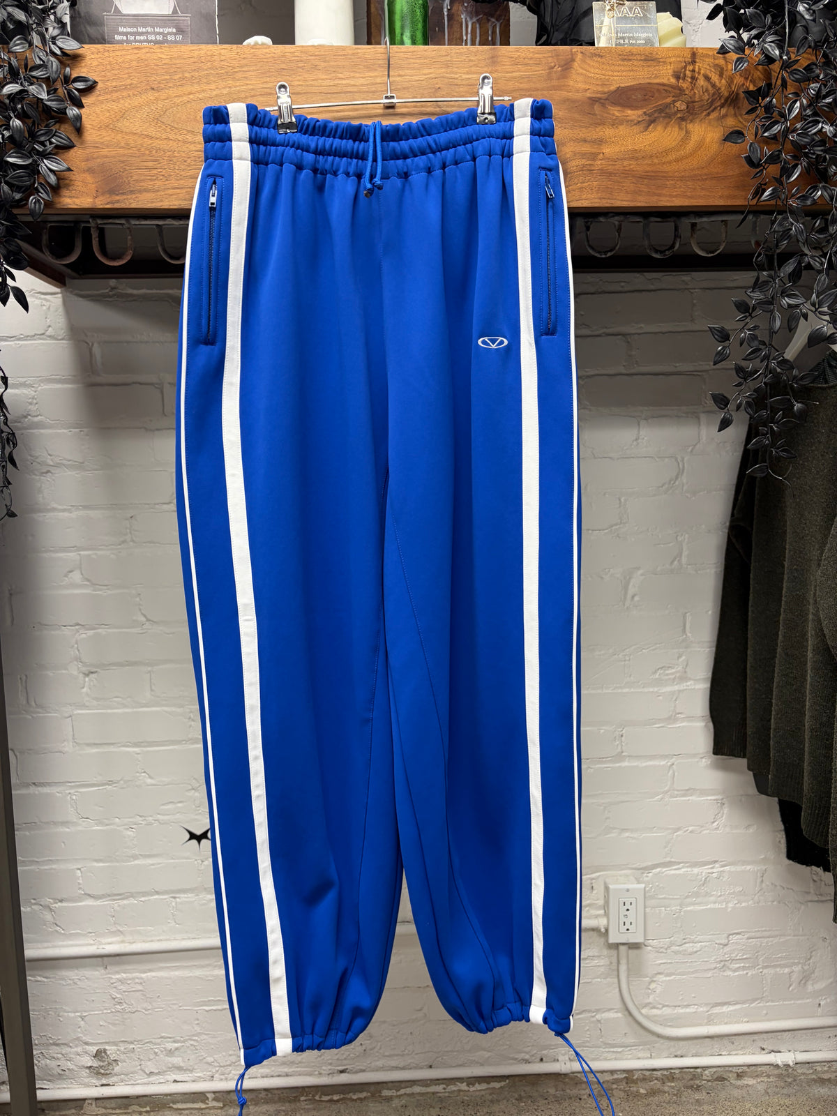 Vetements Blue/White Striped Drawstring Track Pants
