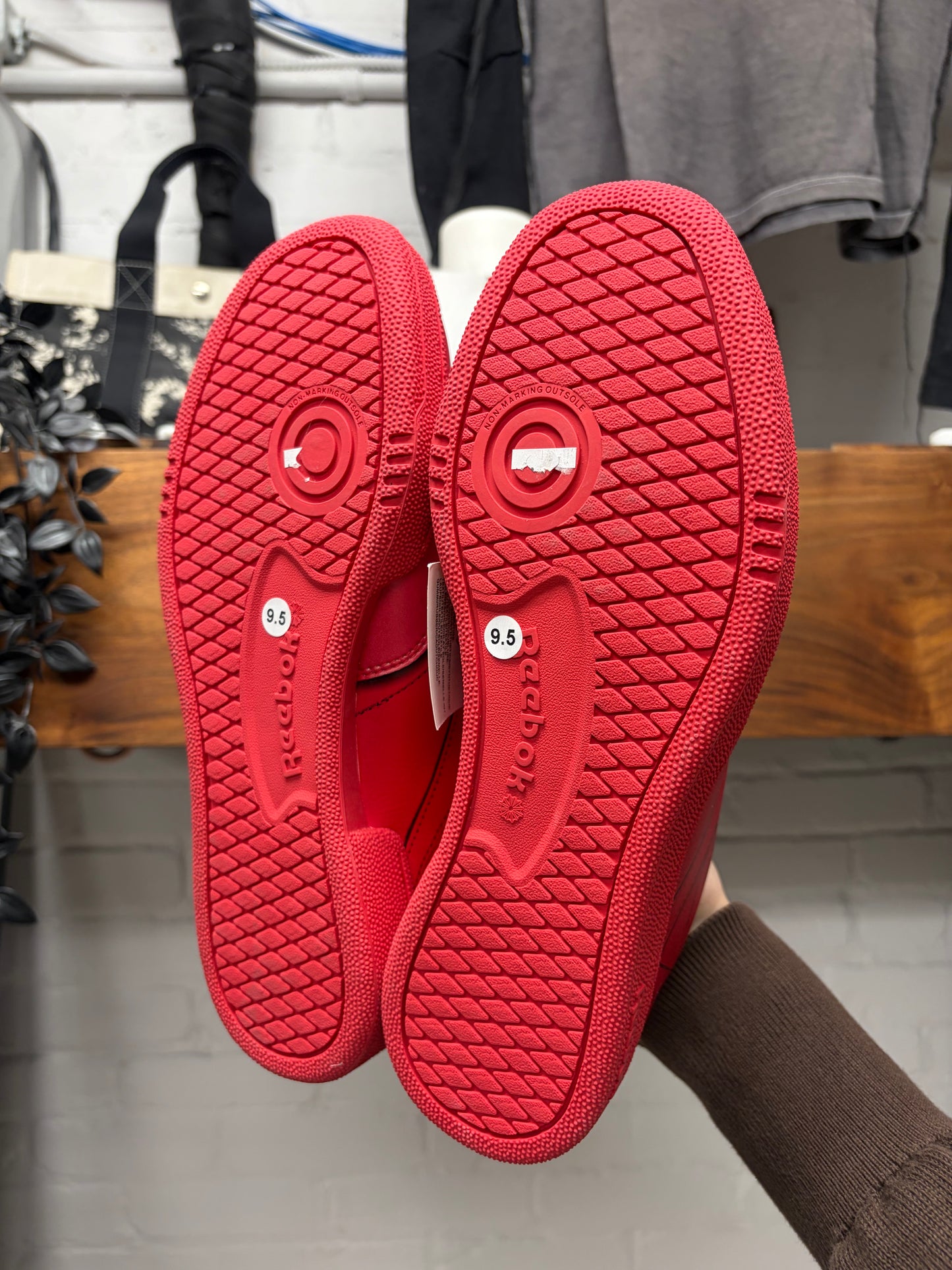 Maison Margiela x Reebok ‘Club C Classic’ Red Leather Low Top Sneakers