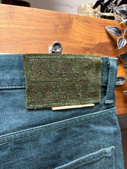 Kapital ‘No.4’ Plant Dyed ‘5P Monkey TH’ Straight Leg Denim