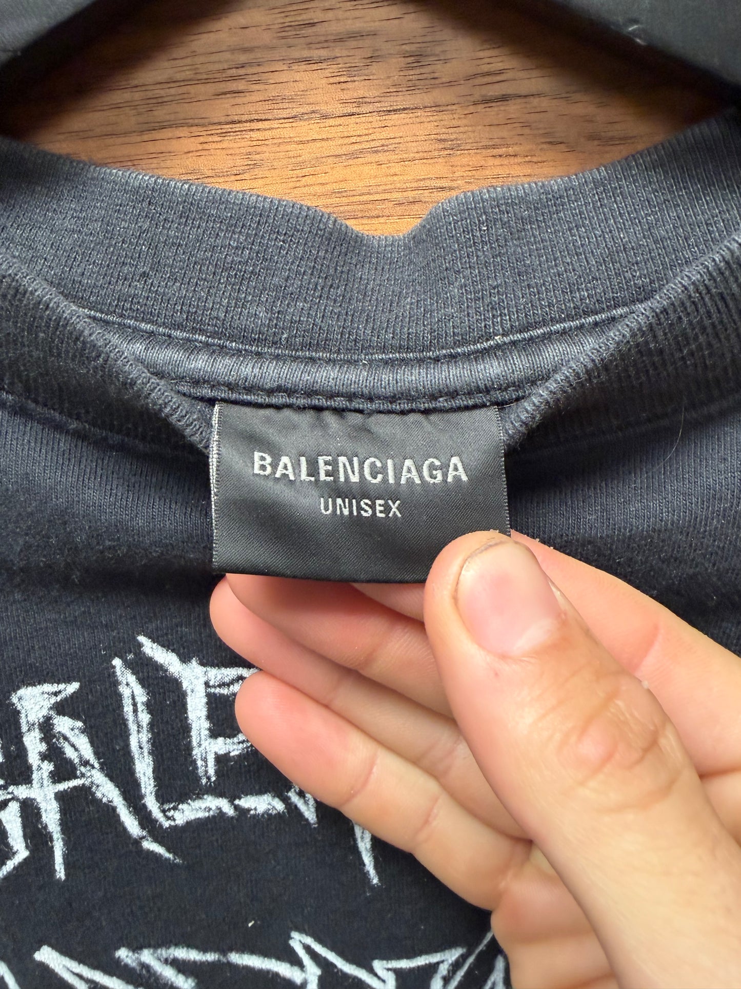 SS2024 Balenciaga ‘D.I.Y. Metal Logo’ Black Long Sleeve Shirt