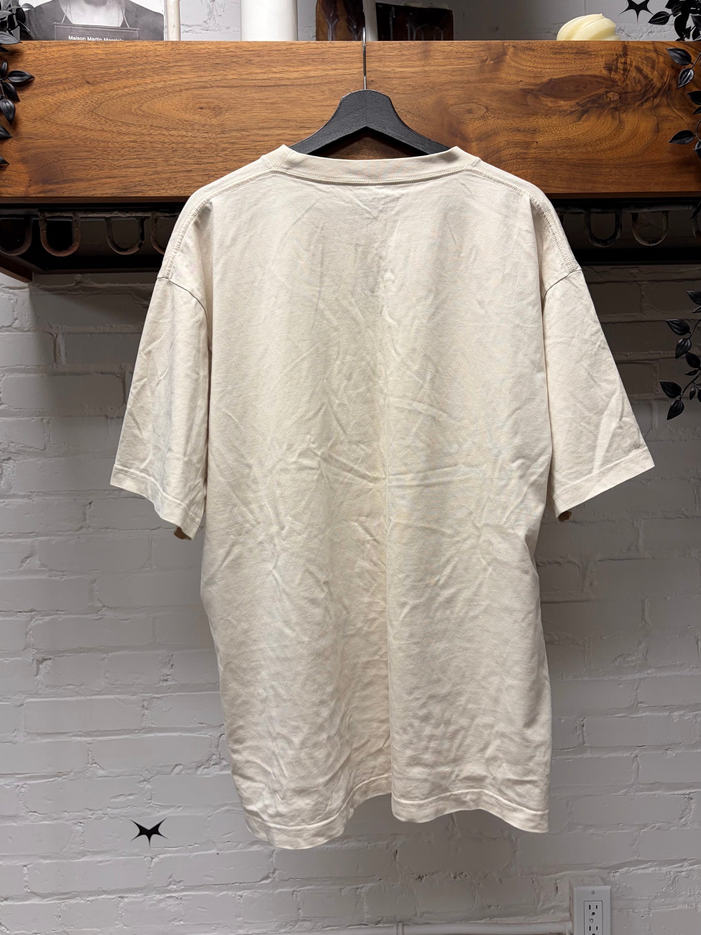 2021 Balenciaga ‘Unity Logo’ Cream White Oversized T-Shirt