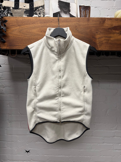 Vintage Prada Sport White Fleece Zip-Up Vest
