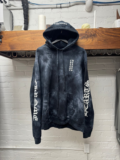 Chrome Hearts Tie Dye ‘Fuck You’ Horseshoe Logo Drawstring Hoodie