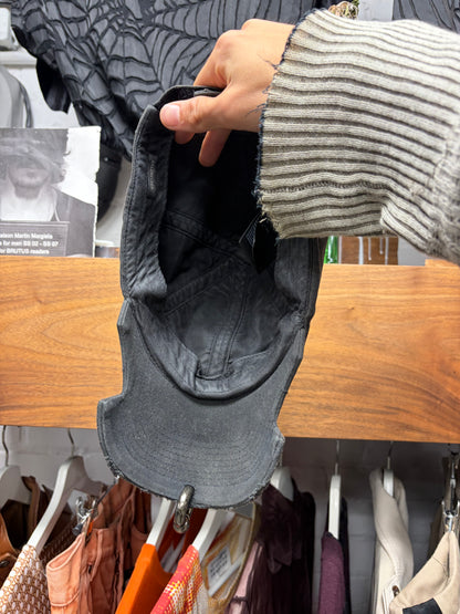 Balenciaga ‘Website’ Pierced Sun-Faded Black Baseball Cap