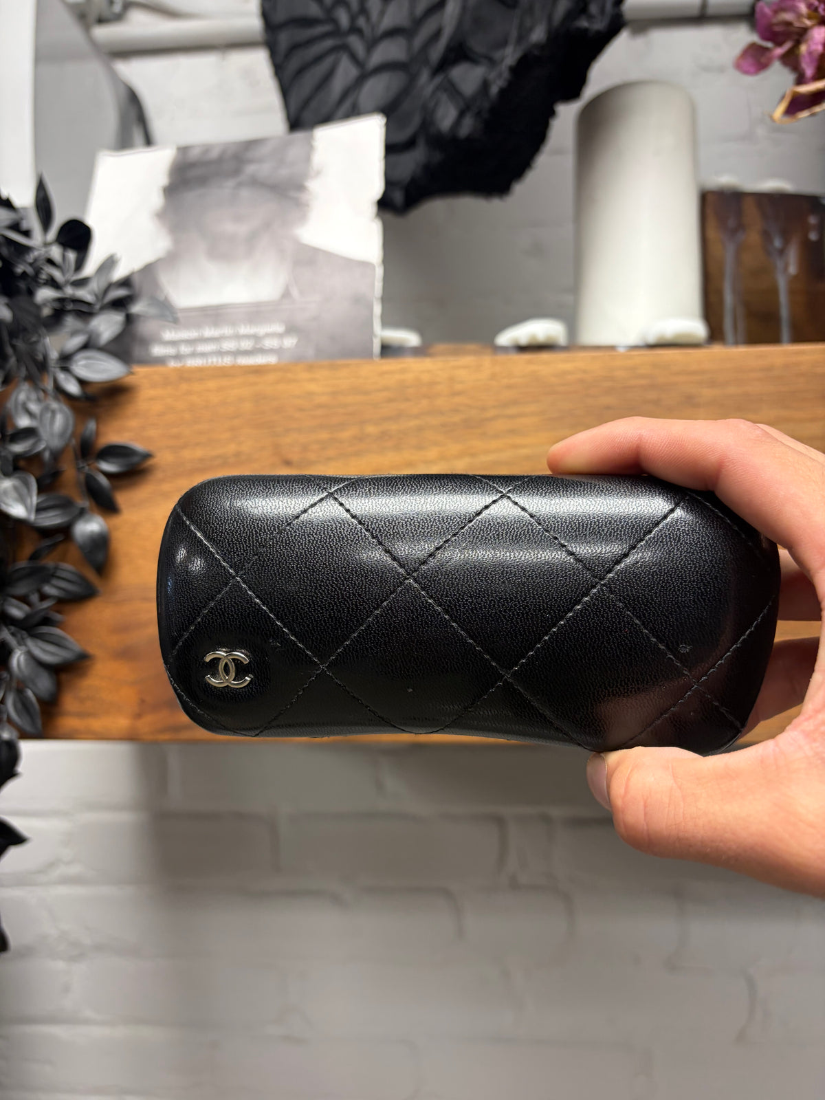 Chanel ‘C.501’ Black Quilted CC Logo Prescription Glasses Frames