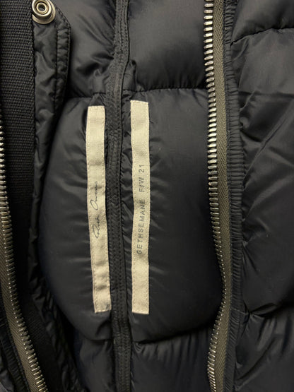 AW2021 Rick Owens ‘Gethsemane’ Black Jumbo Duvet ‘Peter’ Oversized Down Puffer Jacket