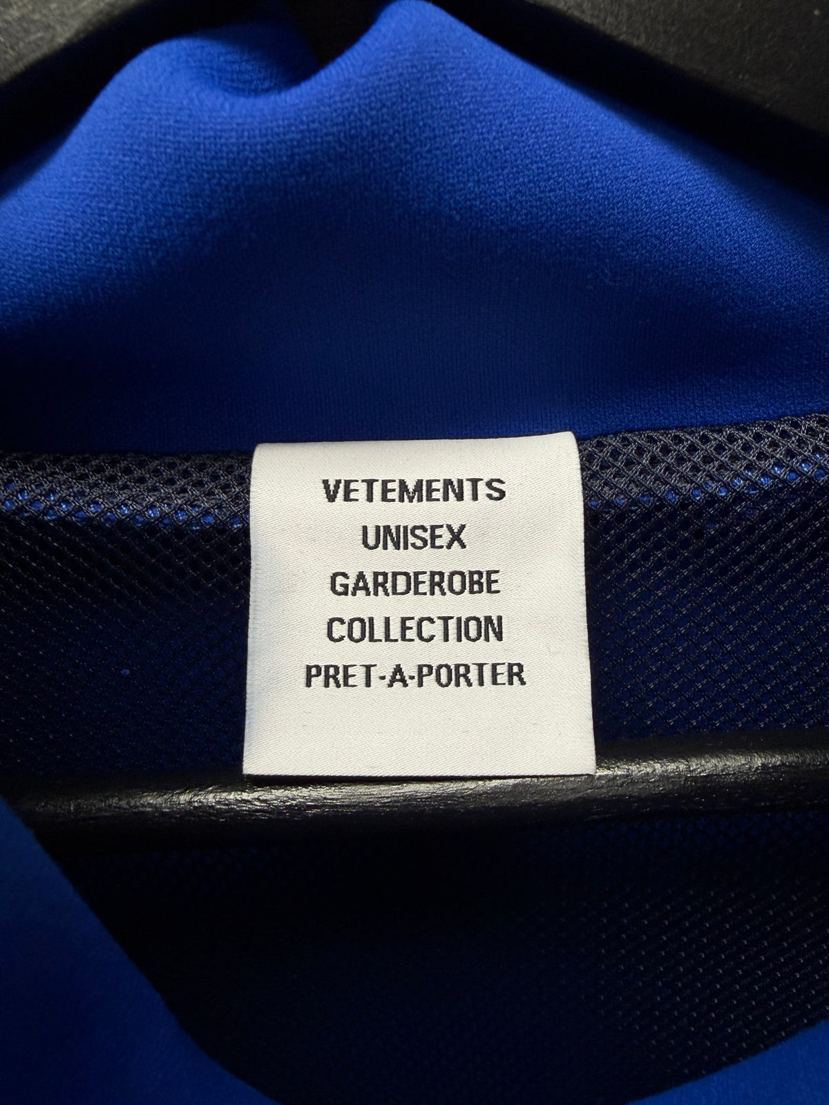 Vetements Blue/White Striped Drop Shoulder Zip-Up Track Jacket