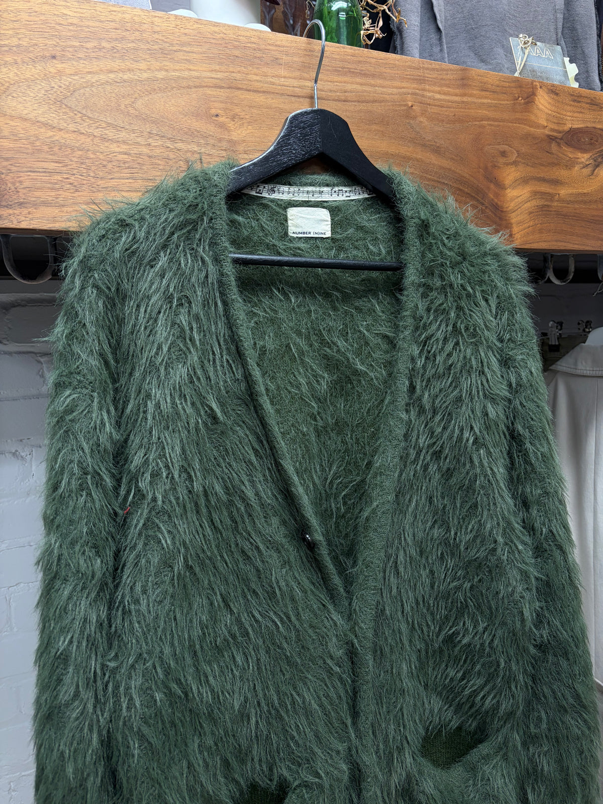 Number (N)ine Mohair Shag Knit ‘Kurt Cobain Inspired’ Cardigan