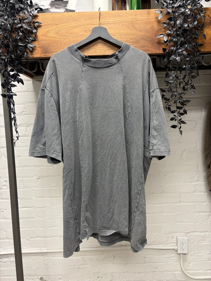 Vetements Reconstructed Faded Grey Cotton ‘Rebuilt’ Oversized T-Shirt