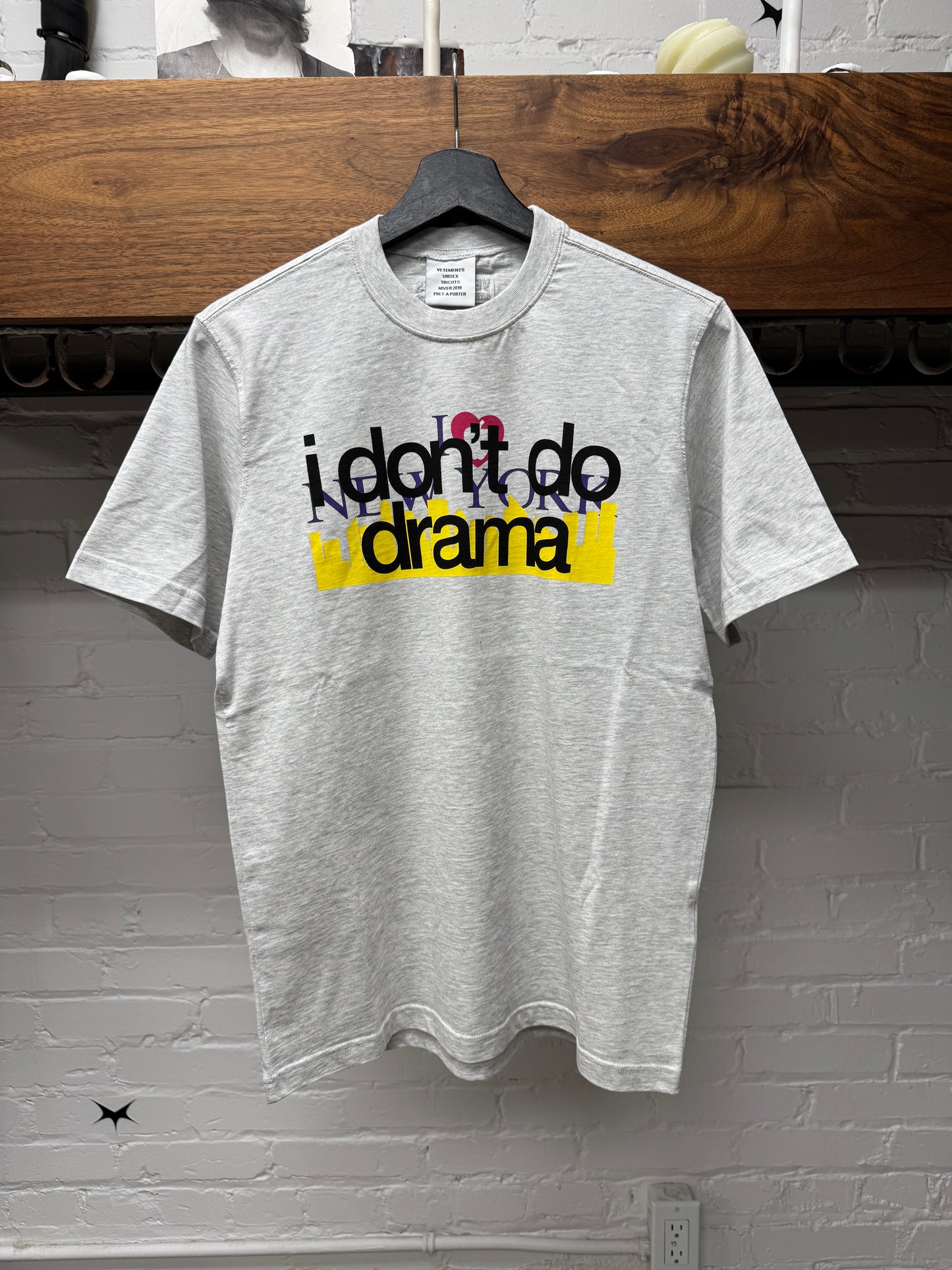 AW2019 Vetements ‘I Don’t Do Drama’ Slogan T-Shirt