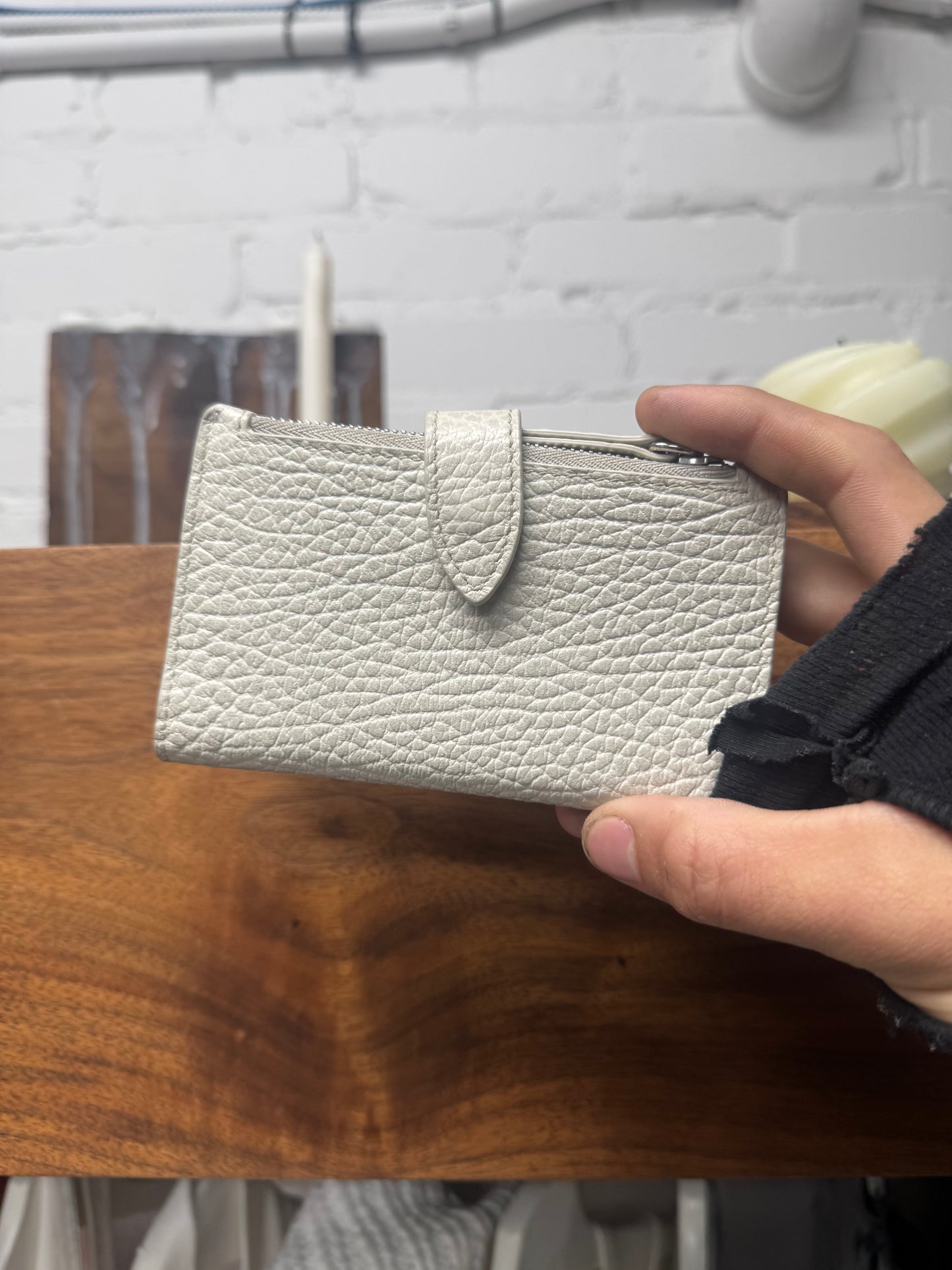 Maison Margiela ‘4 Stitch’ Logo Leather Cardholder Wallet