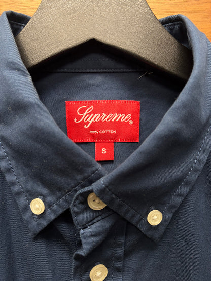 AW2023 Supreme ‘Small Box Logo’ Blue Button Down Shirt