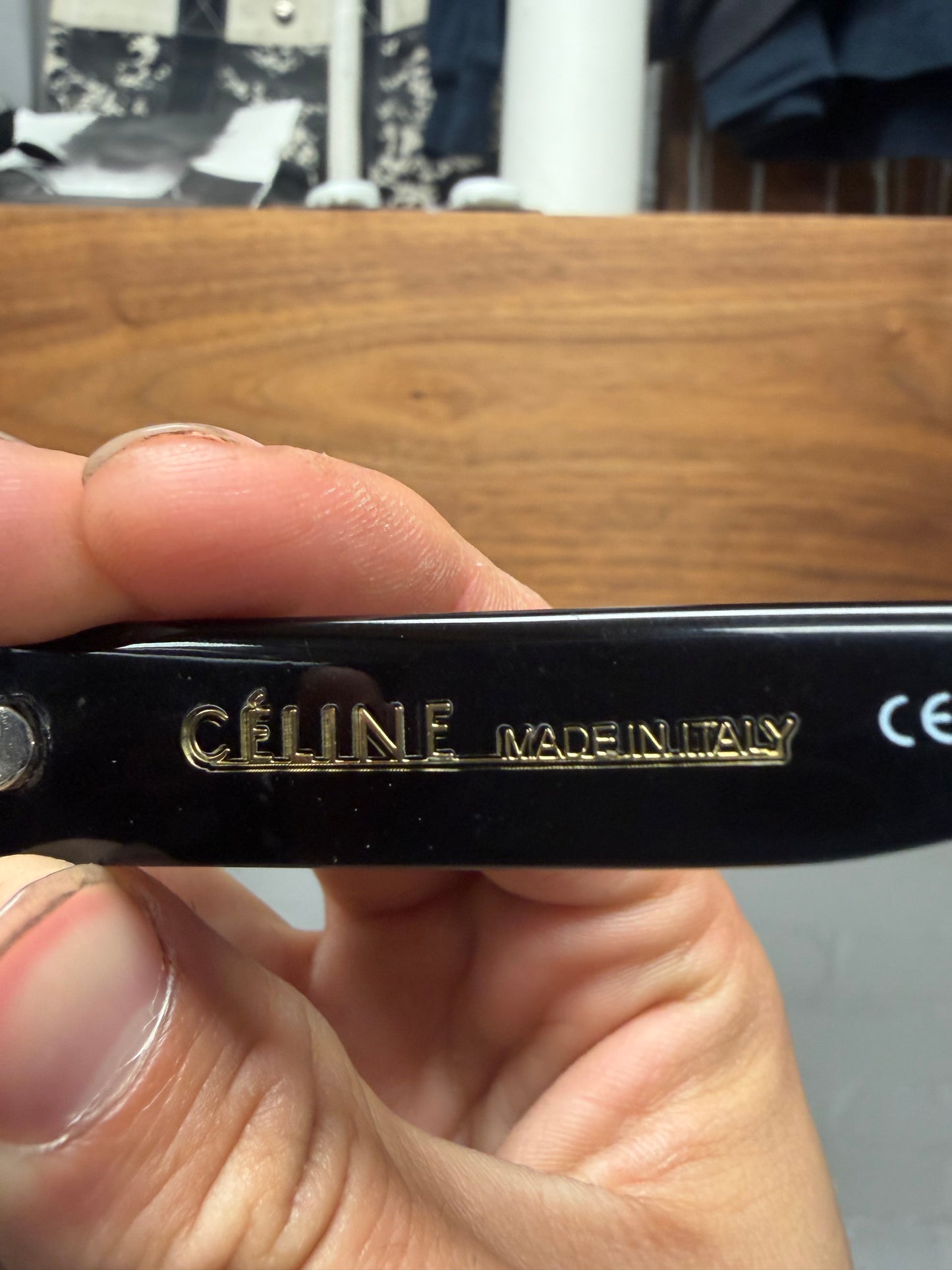 Celine ‘Shaded’ Black Tinted Aviator Sunglasses
