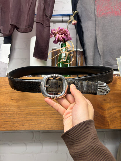 Chrome Hearts ‘Gunslinger’ .925 Silver Black Classic Buckle Belt