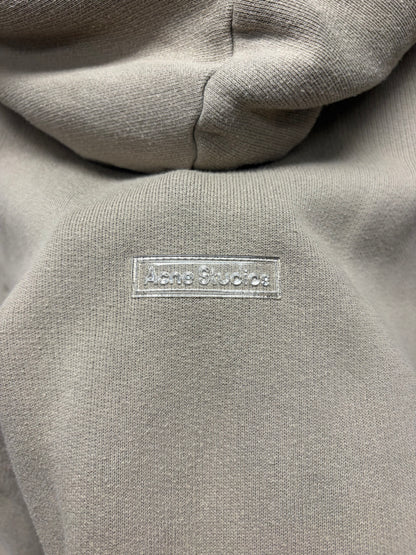 Acne Studios ‘Patch Logo’ Cropped Brown Terry Cotton Hoodie