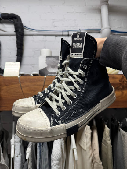 Rick Owens x Converse DRKSHDW ‘DRKSTR’ Canvas High Top Sneakers