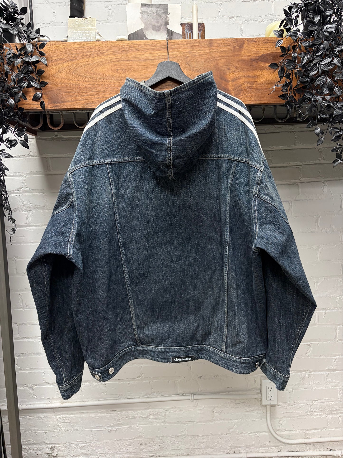 SS2023 Balenciaga x Adidas Denim Hooded Jacket