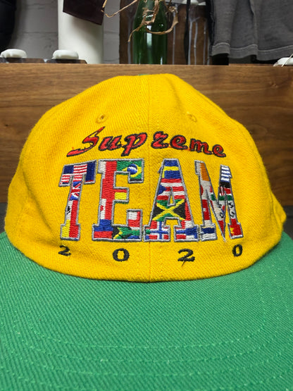 SS2020 Supreme Team ‘6 Panel’ Yellow Strap-Back Hat