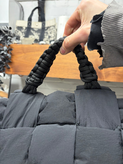 Bottega Veneta Black Padded ‘Cassette’ Jumbo Intrecciato Puffer Backpack