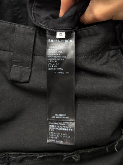 AW2024 Balenciaga ‘Cut Up’ Double Waisted Ripstop Cargo/Denim
