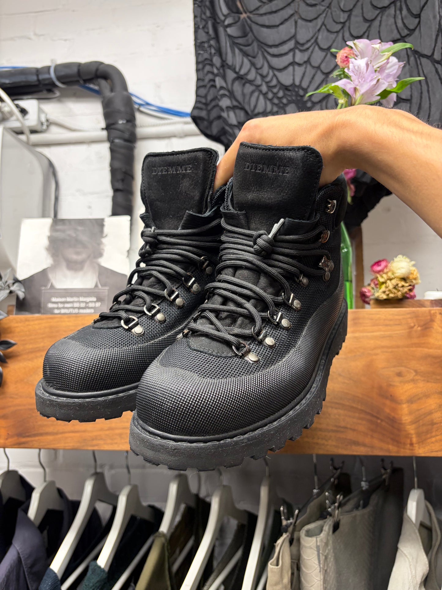 Diemme ‘Roccia Vet Sport’ Black Suede/Mesh Hiking Boots