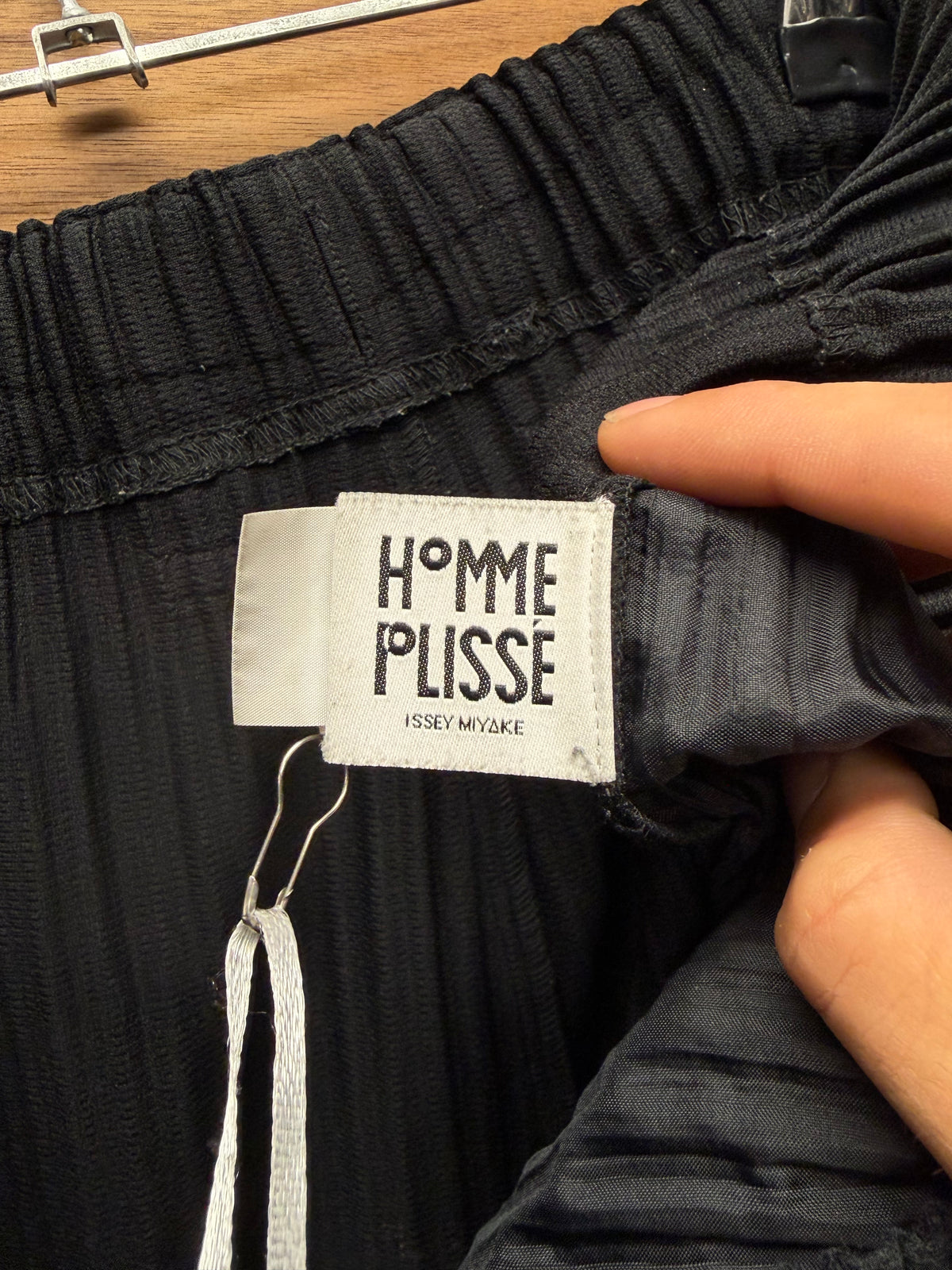 Issey Miyake ‘Homme Plisse’ Pleated Black Wide Leg Trousers