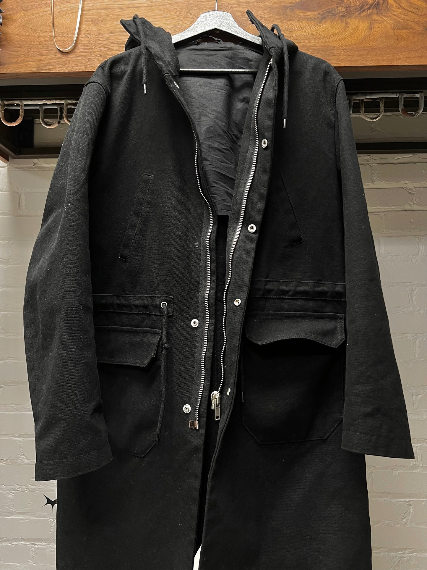 SS2018 Raf Simons ‘Replicants’ Black Fishtail Parka