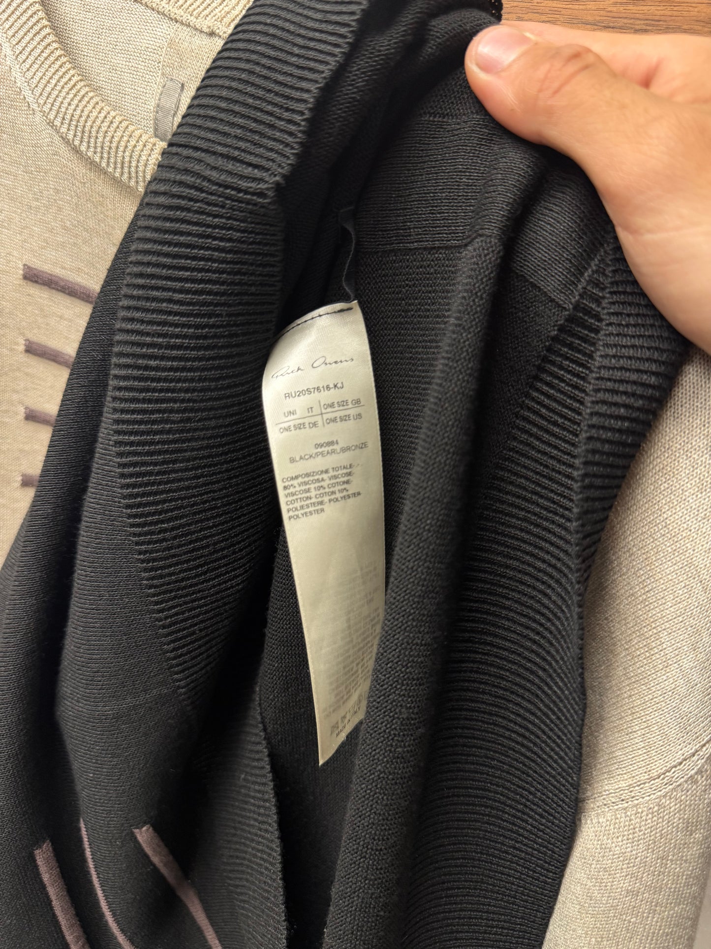 SS2020 Rick Owens ‘Tecuatl’ Knit Sweater