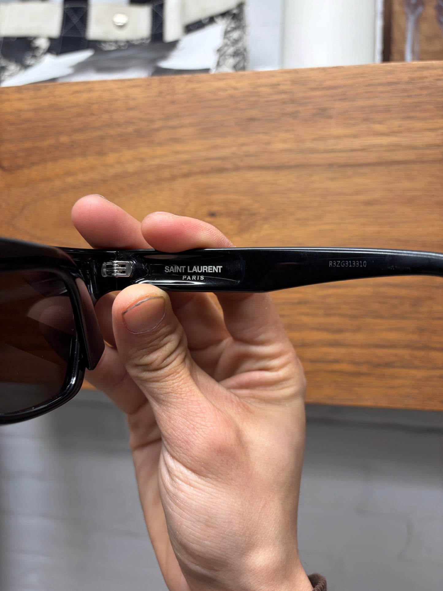 Saint Laurent Square Shape Black Boxy Frame Sunglasses
