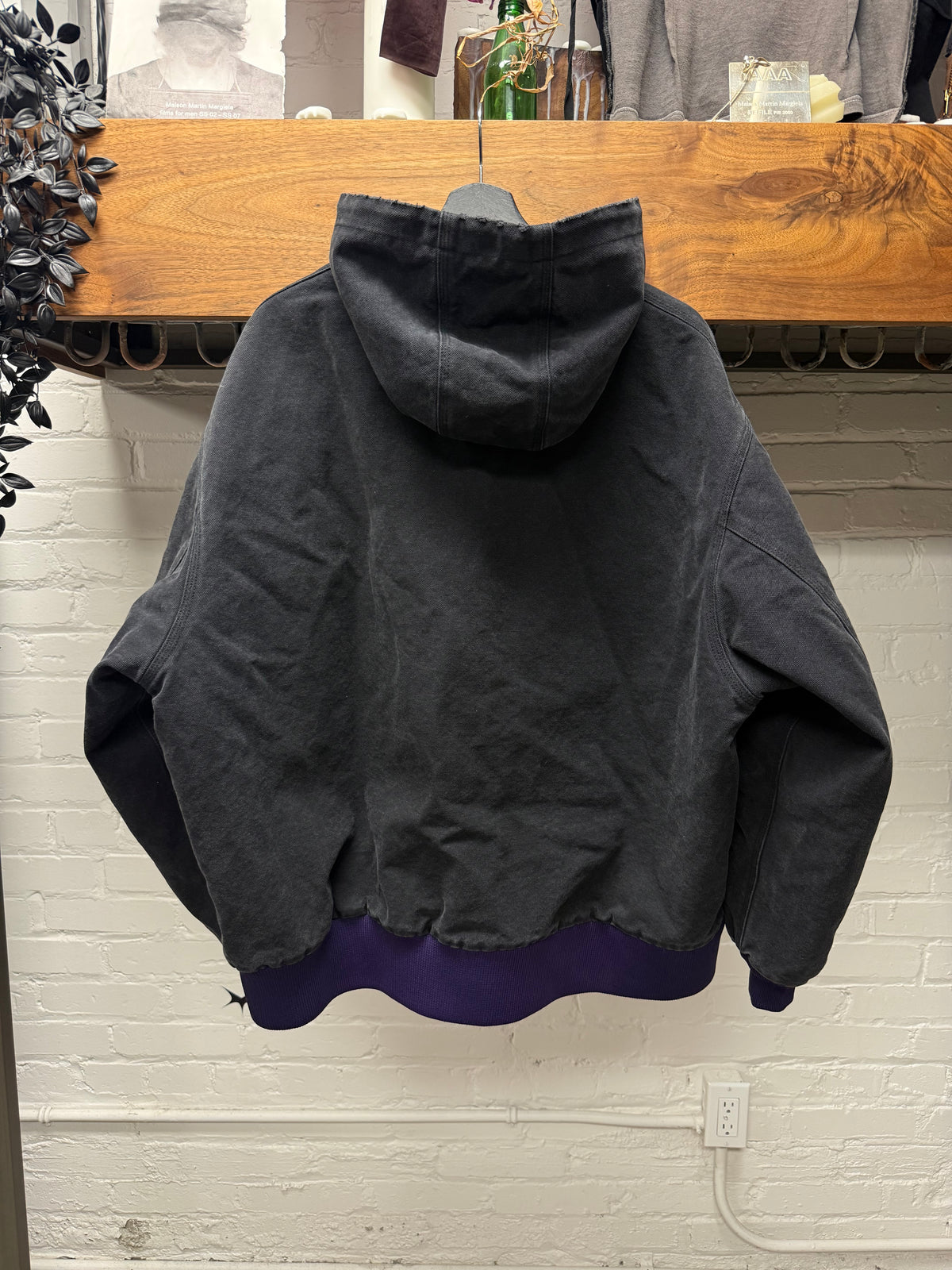 Needles Heavy Denim Black/Purple Zipped Work Hoody
