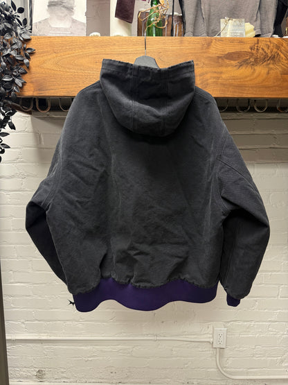 Needles Heavy Denim Black/Purple Zipped Work Hoody
