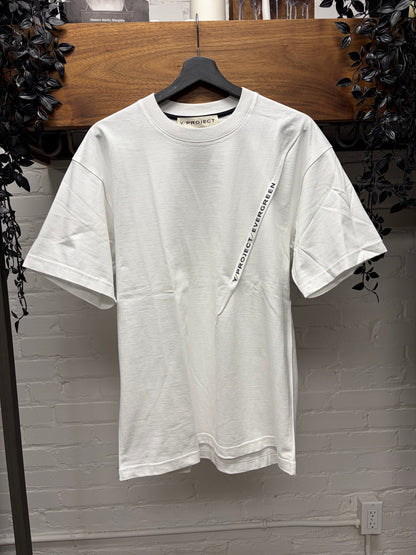Y-Project Evergreen ‘Pinched Logo’ White Short Sleeve T-Shirt