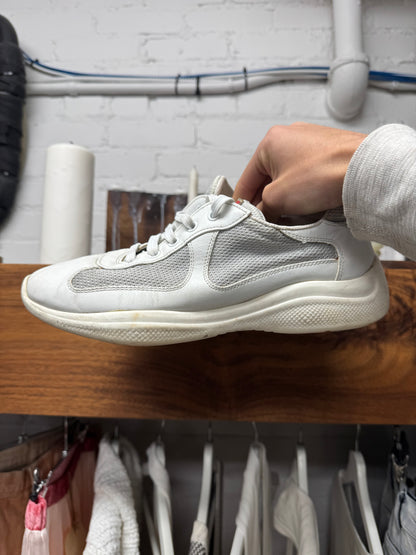 Prada ‘America’s Cup’ White Leather Low Top Sneakers