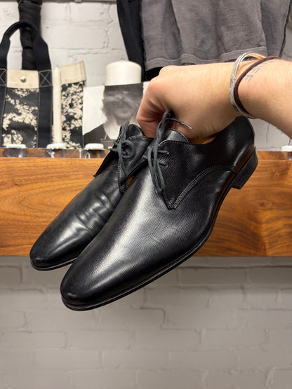 Burberry Wingtip Polished Black Leather Dress Shoes