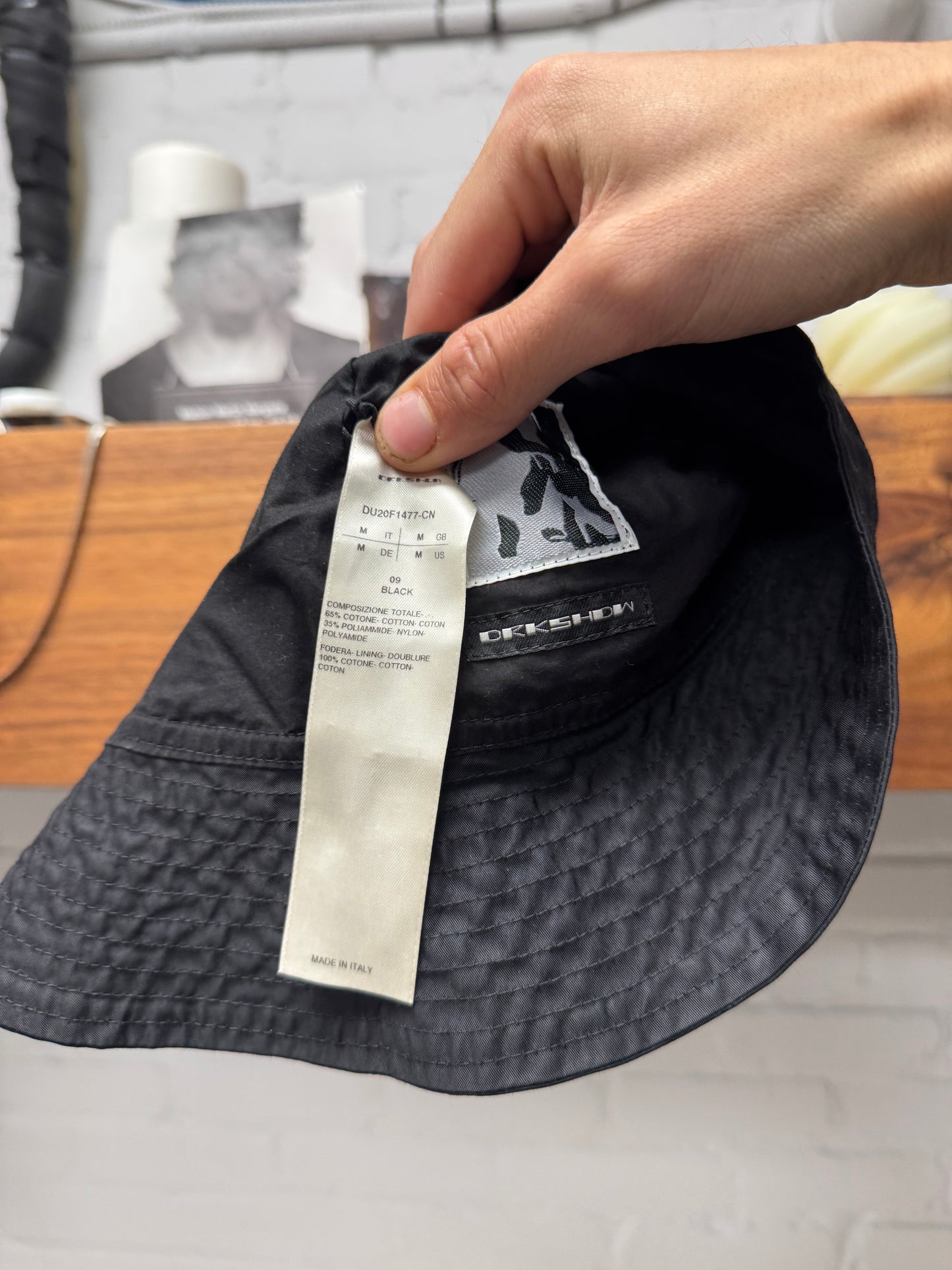 Rick Owens DRKSHDW Black Bucket Hat