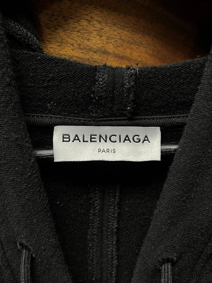 2017 Balenciaga ‘Simple Logo’ Black Zip-Up Hoodie
