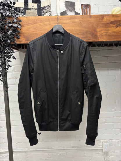 SS2019 Rick Owens ‘Babel’ Mainline Black Classic ‘Flight’ Bomber Jacket