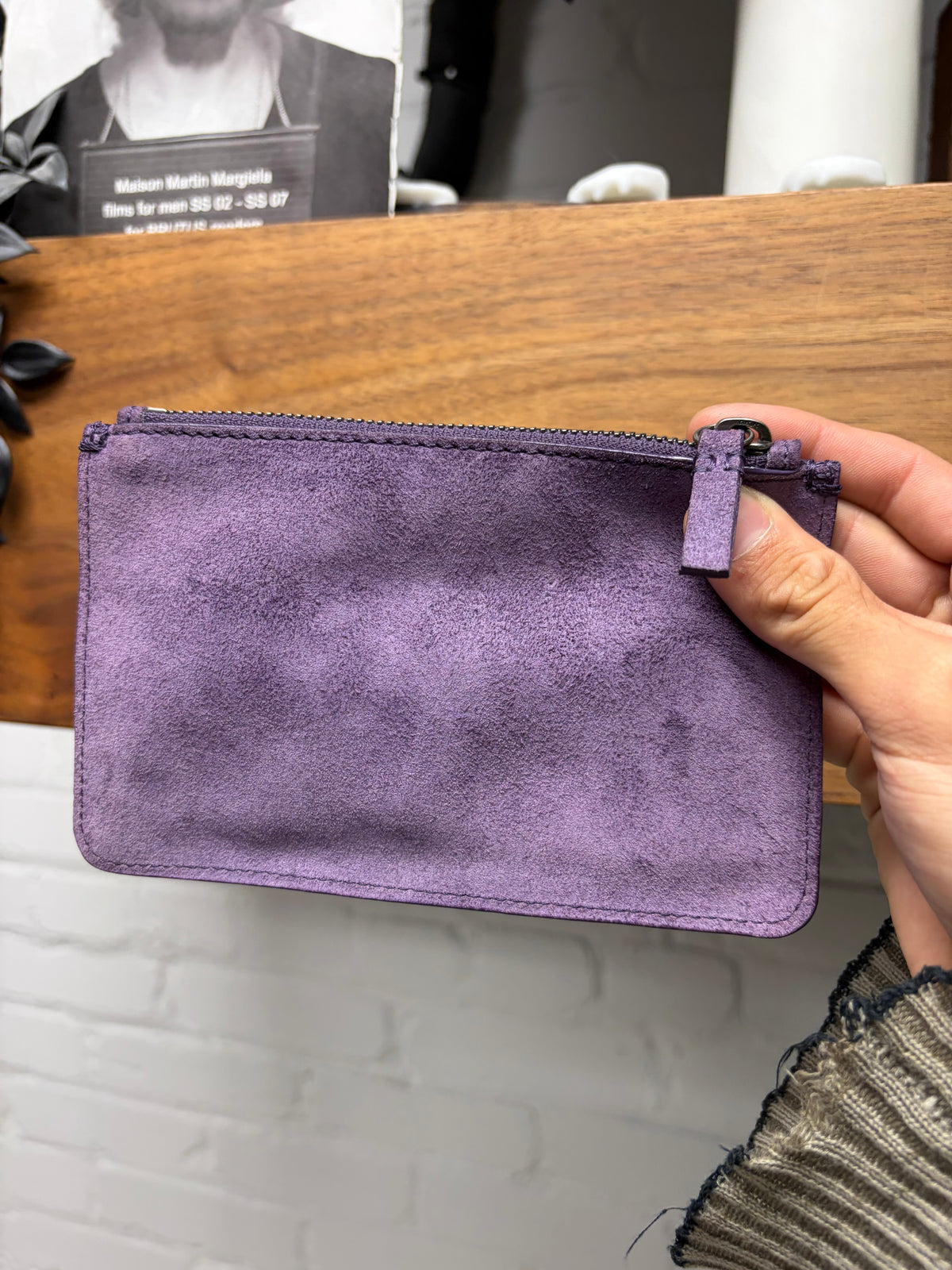 Ann Demeulemeester ‘Boy Violet’ Purple Suede Pouch
