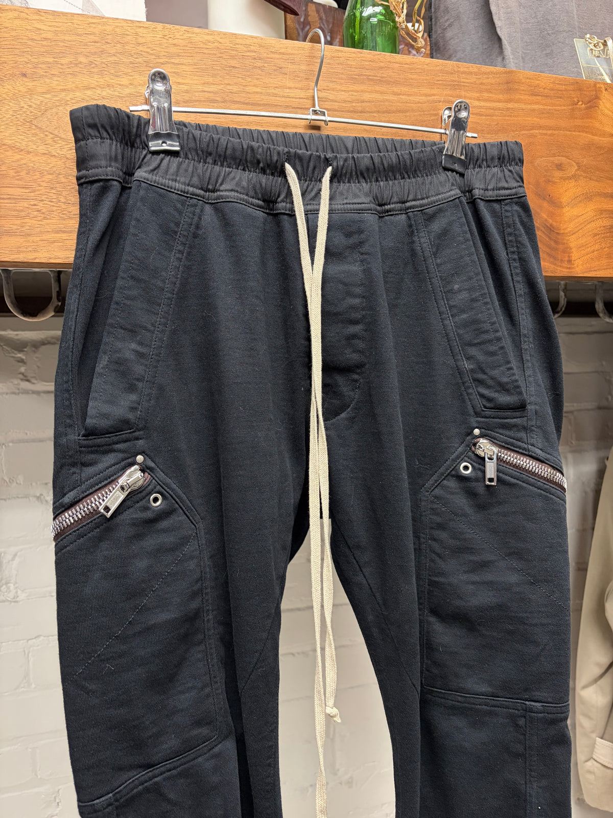 AW2020 Rick Owens ‘Performa’ Black Cotton ‘Cargo Joggers’