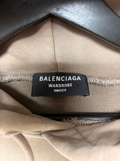 2022 Balenciaga Brown/Black Embroidered Logo Hoodie
