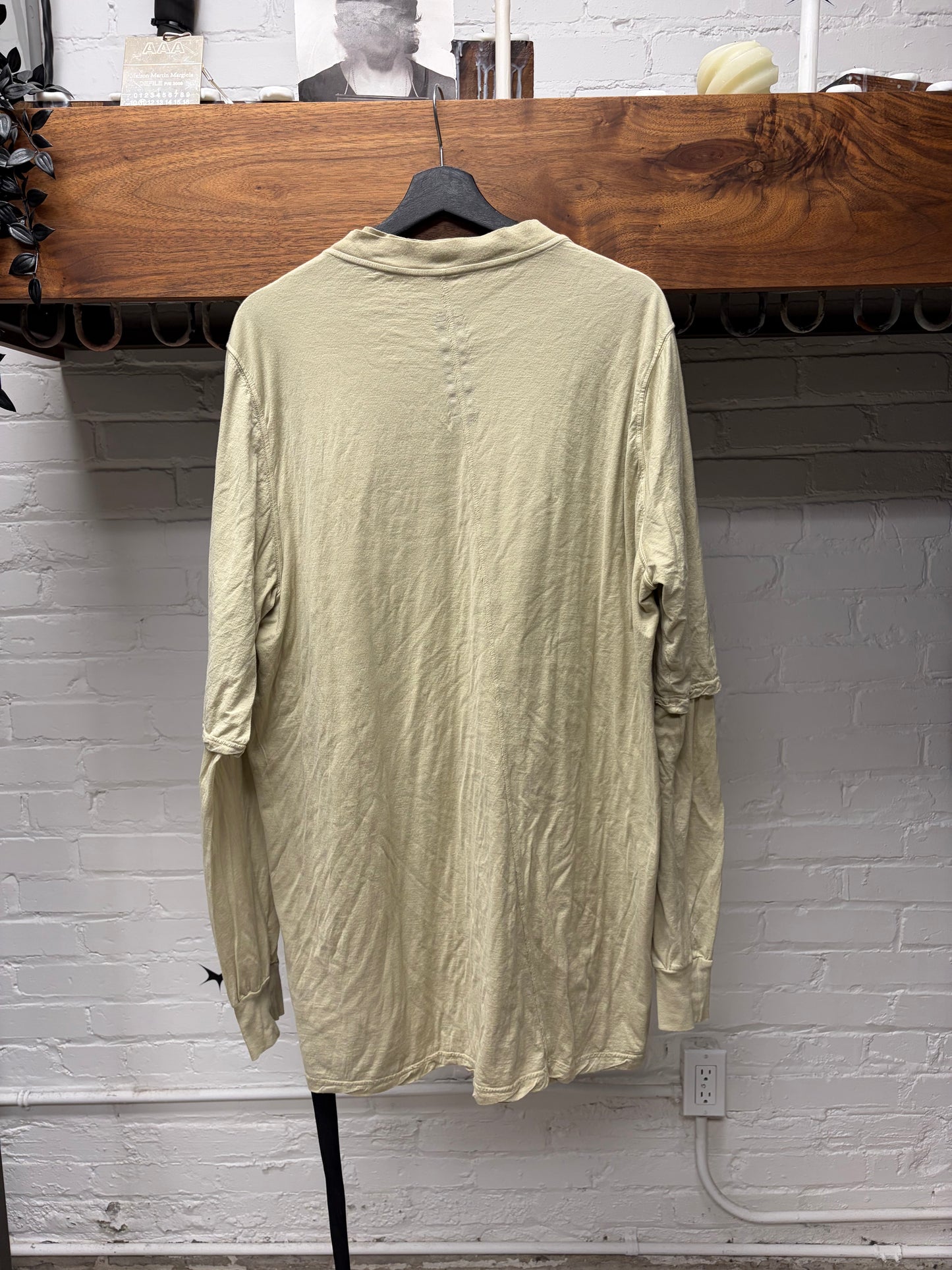 Rick Owens DRKSHDW ‘Hustler’ Pearl Layered Long Sleeve Shirt