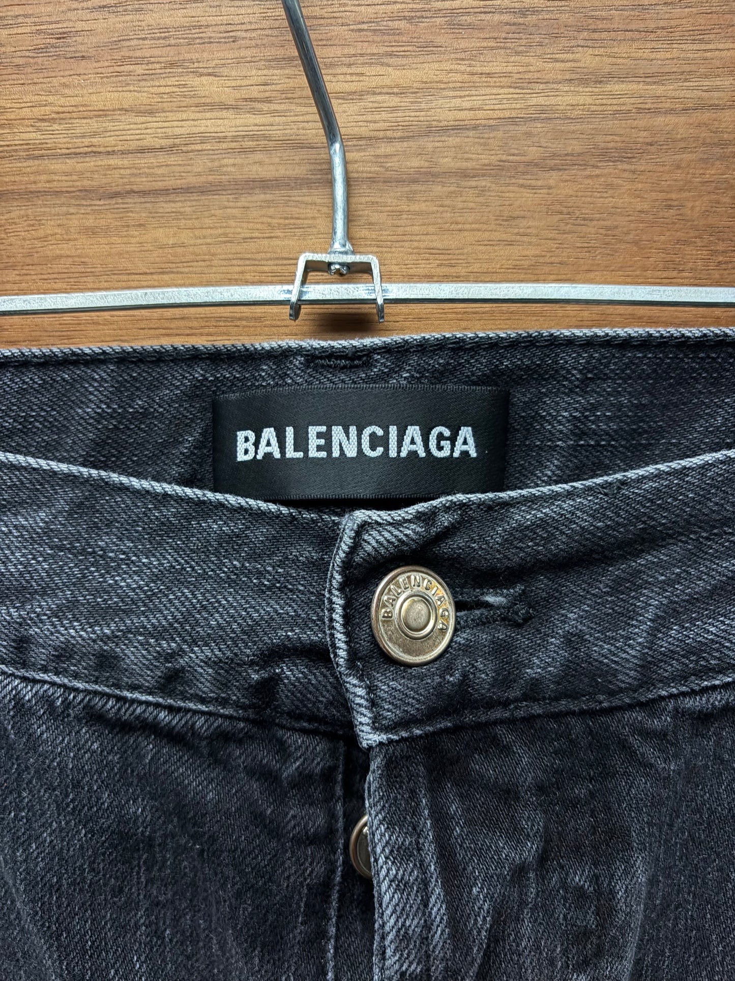 2018 Balenciaga Black Flared Cut Denim