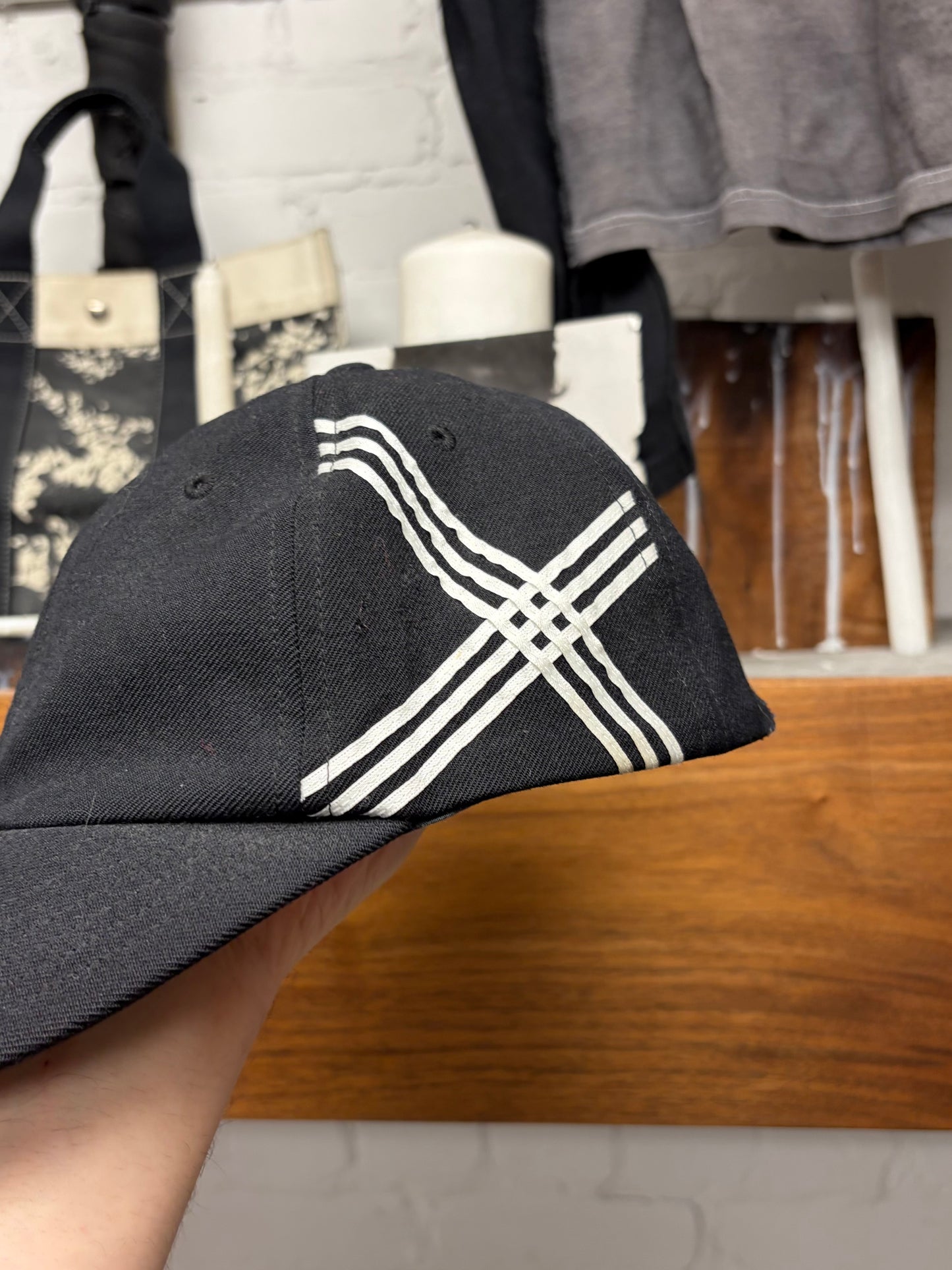 Y-3 by Yohji Yamamoto Stripe Logo Baseball Cap