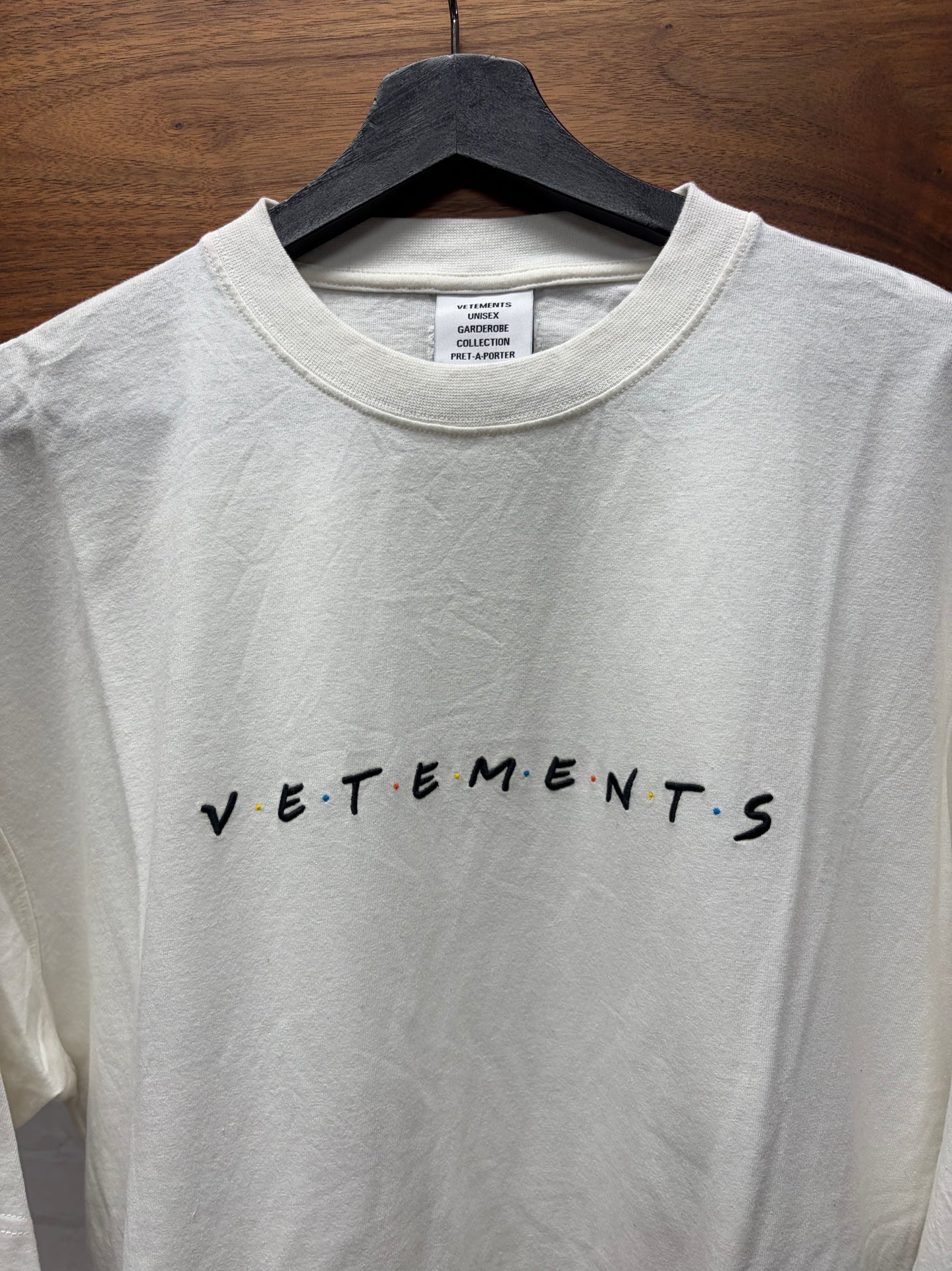 Vetements ‘Friends’ Parody Logo White Oversized Cotton T-Shirt