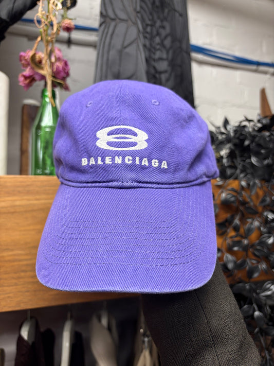 Balenciaga Purple ‘Unity’ Snowboard Logo Purple Strapback Baseball Cap