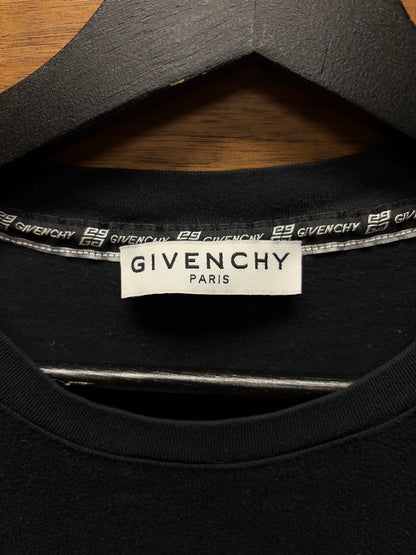 Givenchy Faded Script Chest Logo Black Short Sleeve T-Shirt