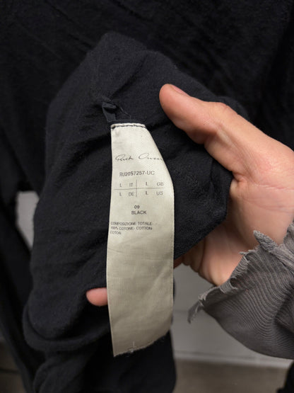Rick Owens O&M Era ‘Double Layered’ Black Long Sleeve Shirt