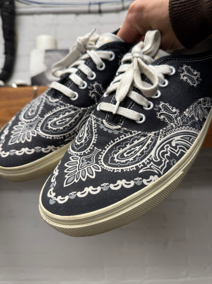 Saint Laurent ‘Skate’ Blue Paisley Low Top Sneakers