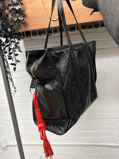Balenciaga ‘Bazzar’ Black Leather Shopper Tote Bag