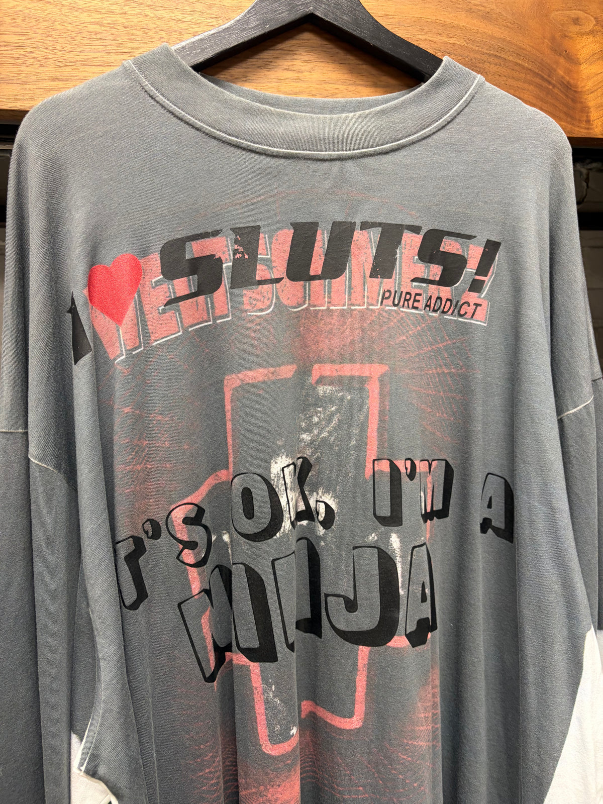 AW2019 Vetements ‘I ❤️ Sluts’ Trompe L’œil Long Sleeve Shirt